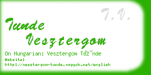 tunde vesztergom business card